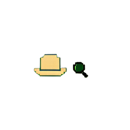 Detektiv (Niedrig aufgelöst) — 256×256 Pixel-Art-Sprite