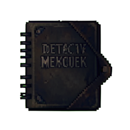 Cuaderno del Detective — sprite pixel art 256×256