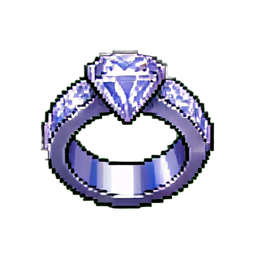 Anel de faixa de diamante — sprite pixel art 256×256