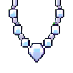 Collier chaîne de diamant — sprite pixel art 256×256