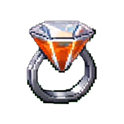 Anel de Coquetel de Diamante — sprite pixel art 256×256
