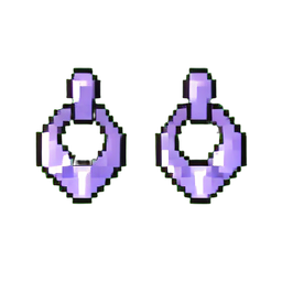 Pendientes aro de diamante — sprite pixel art 256×256
