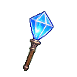 Diamant-Scepter — 256×256 Pixel-Art-Sprite