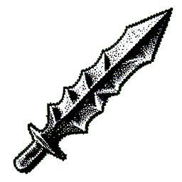 Espada de diamante (1-Bit) — sprite pixel art 256×256