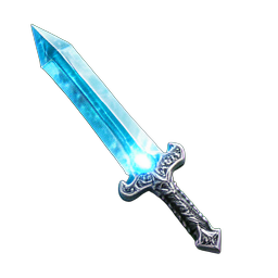 Diamond Sword (HD-2D) - 256x256 pixel art sprite