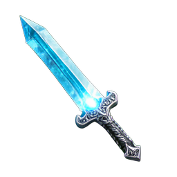 Épée de diamant (HD-2D) — sprite pixel art 256×256
