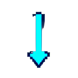 Diamond Sword (Low-Res) - 256x256 pixel art sprite