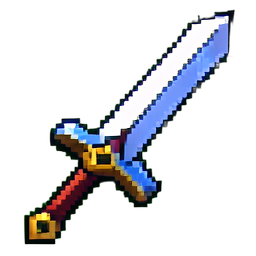 Diamond Sword - 256x256 pixel art sprite
