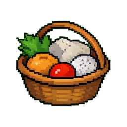 Panier de Dim Sum — sprite pixel art 256×256