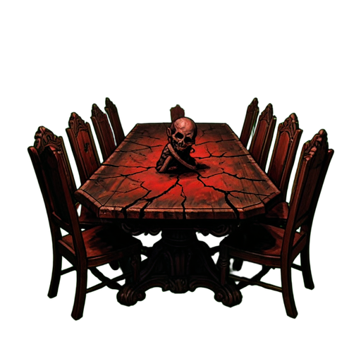 Salle à manger Table Longue — sprite pixel art 512×512