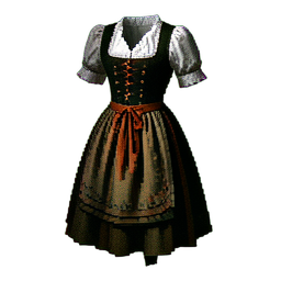 Dirndl allemand — sprite pixel art 256×256
