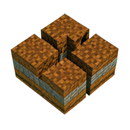 Dirt Cracked (Voxel) - 256x256 pixel art sprite