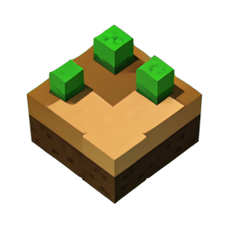 Dirt Farmland (Voxel) - 256x256 pixel art sprite