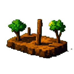 Dirt Farmland - 256x256 pixel art sprite