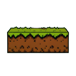 Bloc de terre — sprite pixel art 256×256