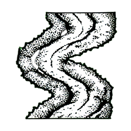 Dirt Path (1-Bit) - 256x256 pixel art sprite