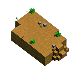 Dirt Path (Voxel) - 256x256 pixel art sprite