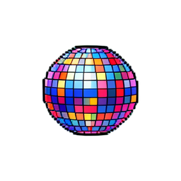 Disco Ball Mini — 256×256 pixel art sprite