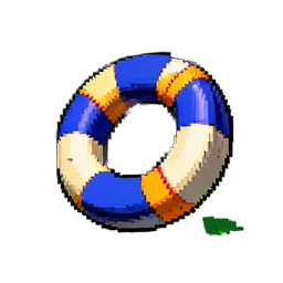 Anillo de lanzamiento de disco — sprite pixel art 256×256