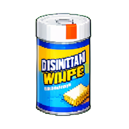 Lata de lenços desinfetantes — sprite pixel art 256×256
