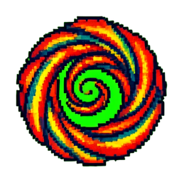 Dizzy Spiral — 256×256 pixel art sprite