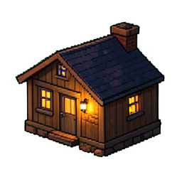 Dock House - 256x256 pixel art sprite