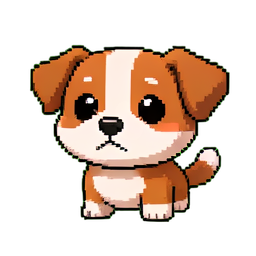 Osso para mastigar — sprite pixel art 256×256