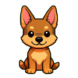 德国牧羊犬 — 256×256 像素游戏素材