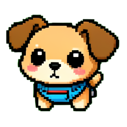 犬のハーネス — 256×256 ピクセルアートスプライト