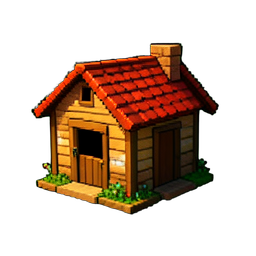 Dog House - 256x256 pixel art sprite