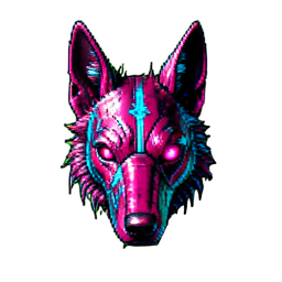Hundritter (Cyberpunk) — 256×256 Pixel-Art-Sprite