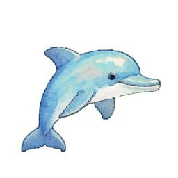 Dauphin — sprite pixel art 256×256