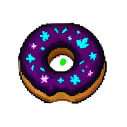Donut (16-Bit) - 256x256 pixel art sprite