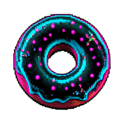 Donut (Cyberpunk) — sprite pixel art 256×256