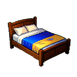 Double Bed - 256x256 pixel art sprite
