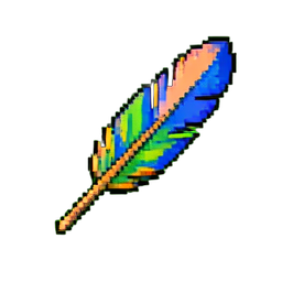 ダブルジャンプの羽 — 256×256 ピクセルアートスプライト