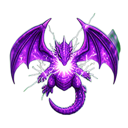 Dragón adulto (VFX) — sprite pixel art 256×256
