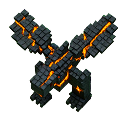 Dragon Adult (Voxel) - 256x256 pixel art sprite