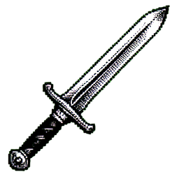 Dragon Bastard Sword — 256×256 pixel art sprite