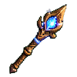 Báculo de hueso de dragón — sprite pixel art 256×256