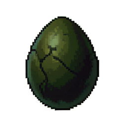 Fósil de Huevo de Dragón — sprite pixel art 256×256