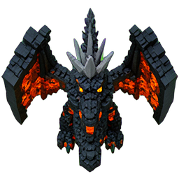 Dragon Elder (Voxel) - 256x256 pixel art sprite