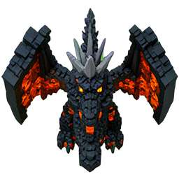 Drachenalter (Voxel) — 256×256 Pixel-Art-Sprite