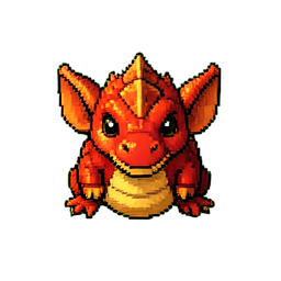 جرو التنين (16-Bit) — رسم بكسل 256×256