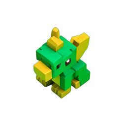 Dragon Hatchling (Voxel) - 256x256 pixel art sprite