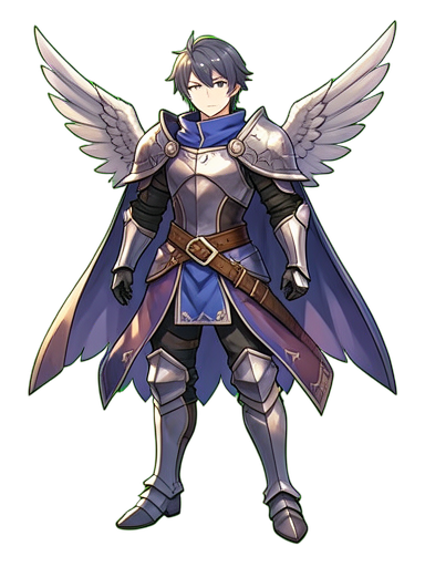 Manto de Alas del Caballero Dragón — sprite pixel art 384×512