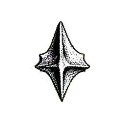 Écailles du dragon (1-Bit) — sprite pixel art 256×256