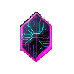 Dragon Scale (Cyberpunk) - 256x256 pixel art sprite