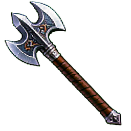 Dragon War Axe — 256×256 pixel art sprite