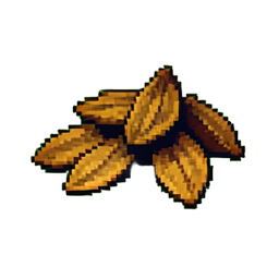 Hojas de laurel secas — sprite pixel art 256×256